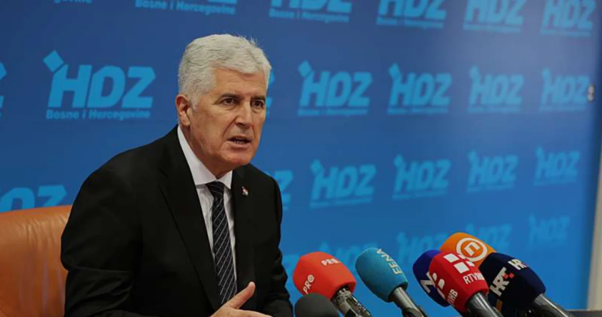 Dragan Čović, predsjednik HDZ-a BiH, press konferencija/Emanuel Soca