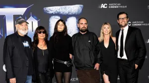Rob Reiner, Michele Singer, Romy Reiner, Nick Reiner, Maria Gilfillan and Jake Reiner attend the Los Angeles Premiere of ''Spinal Tap II: The End Continues'' at The Egyptian Theatre in Los Angeles, California, U.S., September 9, 2025. REUTERS/Aude Guerrucci/Aude Guerrucci