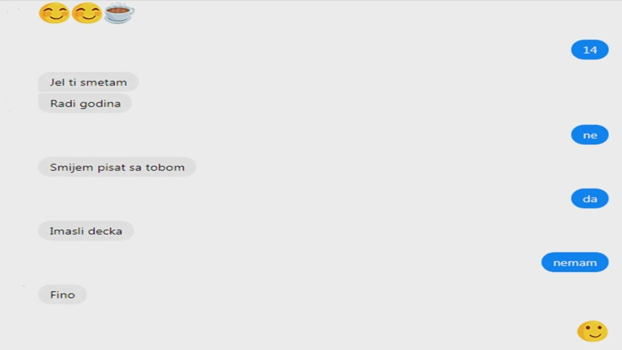 Konverzacija pedofila i žrtve/