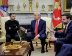 U.S. President Donald Trump meets with Ukrainian President Volodymyr Zelenskiy as U.S. Vice President JD Vance reacts at the White House in Washington, D.C., U.S., February 28, 2025. REUTERS/Brian Snyder  TPX IMAGES OF THE DAY   SEARCH "REUTERS BEST 2025" FOR THIS STORY. SEARCH "REUTERS 2025 YEAR-END" FOR ALL 2025 YEAR END GALLERIES./Brian Snyder