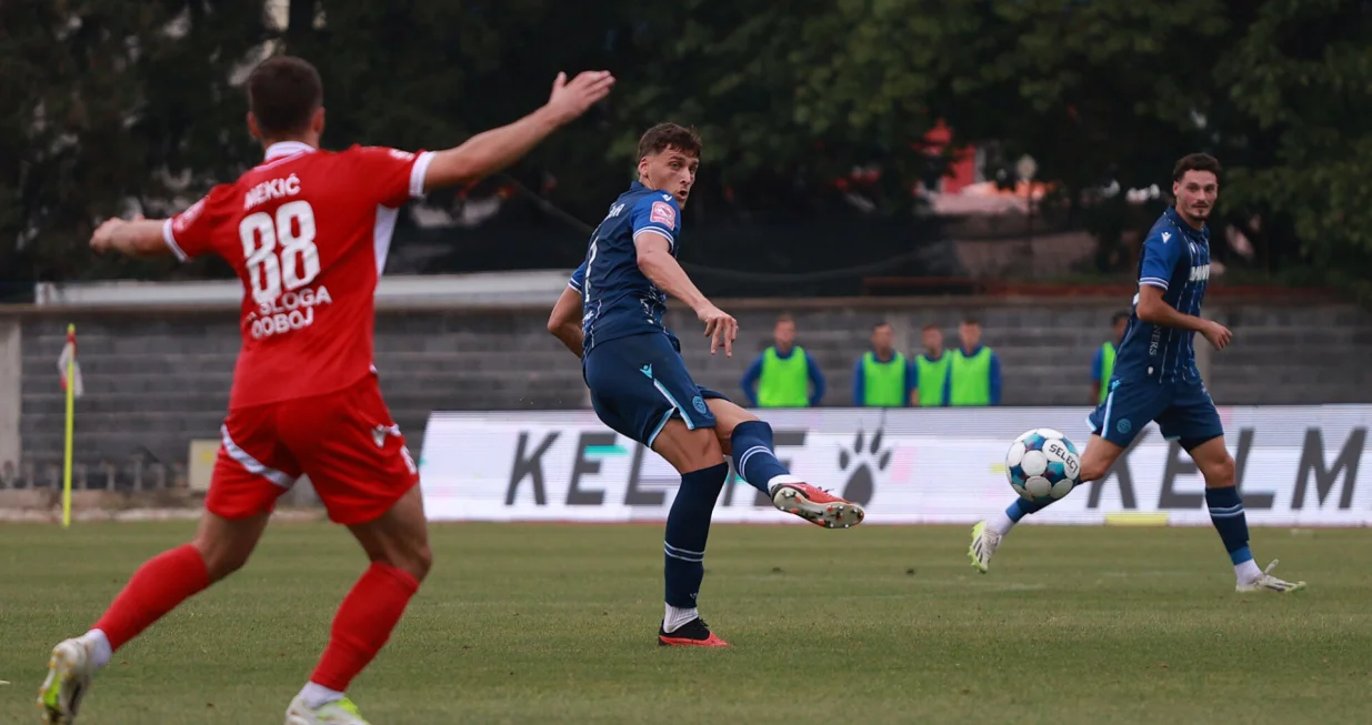 Detalj sa utakmice u Doboju (FK Sloga v FK Željezničar, 30.08.2025) (FOTO: Armin Herić - FKZeljeznicar.ba)/Foto: Adem Catic/fkz.ba