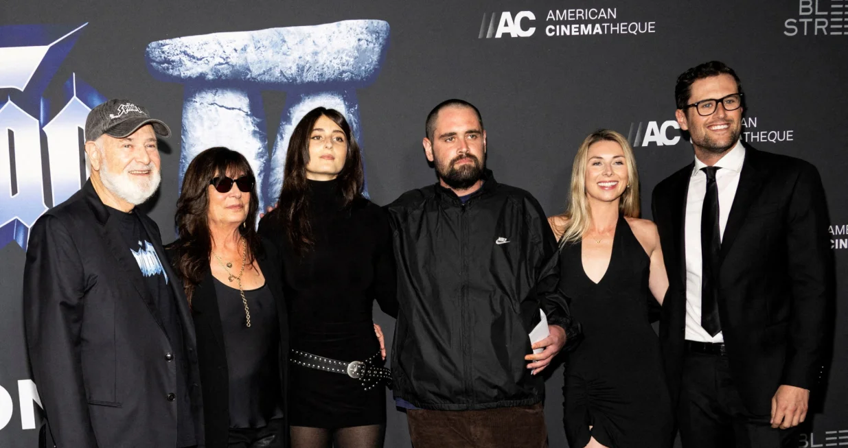 Rob Reiner, Michele Singer, Romy Reiner, Nick Reiner, Maria Gilfillan and Jake Reiner attend the Los Angeles Premiere of ''Spinal Tap II: The End Continues'' at The Egyptian Theatre in Los Angeles, California, U.S., September 9, 2025. REUTERS/Aude Guerrucci/Aude Guerrucci
