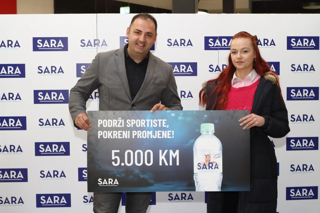 SARA voda donacijom podržala sportske projekte koji stvaraju pozitivne promjene u BiH10.000 KM za inicijative koje kroz sport povezuju djecu, mlade i zajednicu/Pecanac Zlatan Zlajs