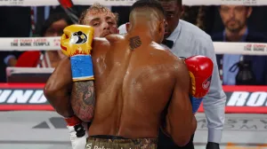 Boxing - Jake Paul v Anthony Joshua - Kaseya Center, Miami, Florida, U.S. - December 19, 2025 Jake Paul in action against Anthony Joshua REUTERS/Marco Bello/Foto: Marco Bello