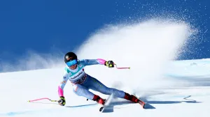 Alpine Skiing - FIS Alpine Ski World Cup - Women's Super G - St. Moritz, Switzerland - December 14, 2025 Bosnia and Herzegovina's Elvedina Muzaferija in action REUTERS/Denis Balibouse/Foto: Denis Balibouse