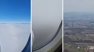 Kroz gusti smog na sarajevski aerodrom/Sanel Konjhodžić