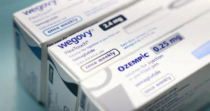 FILE PHOTO: Boxes of Ozempic and Wegovy made by Novo Nordisk are seen at a pharmacy in London, Britain March 8, 2024. REUTERS/Hollie Adams/File Photo/Hollie Adams