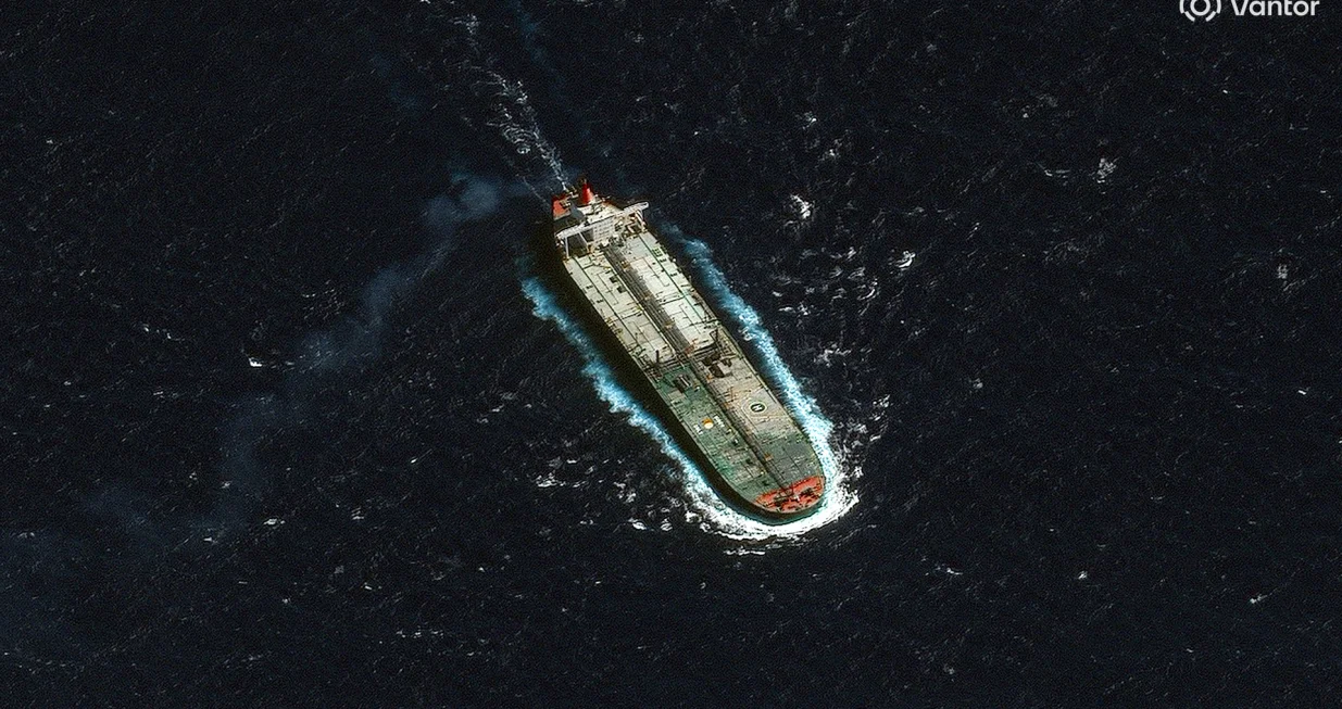 A satellite image shows the Skipper tanker, north of Guadeloupe, December 12, 2025. Satellite image &copy;2025 Vantor/Handout via REUTERS THIS IMAGE HAS BEEN SUPPLIED BY A THIRD PARTY. MANDATORY CREDIT. NO RESALES. NO ARCHIVES. DO NOT OBSCURE LOGO./Satellite Image &copy;2025 Vantor