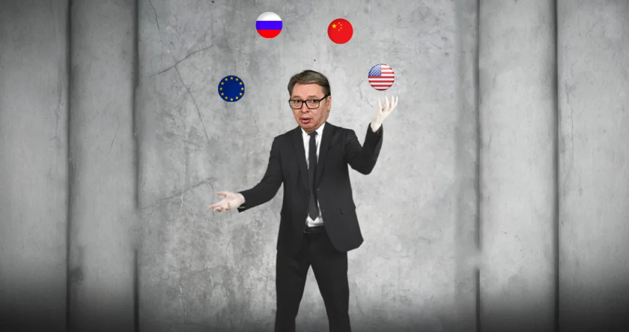 Kolumna Bo&scaron;ka Jak&scaron;ića: Kako je Vučić zavr&scaron;io kao pacer/Ilustracija/Benjamin Krnić