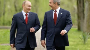 george bush, vladimir putin/