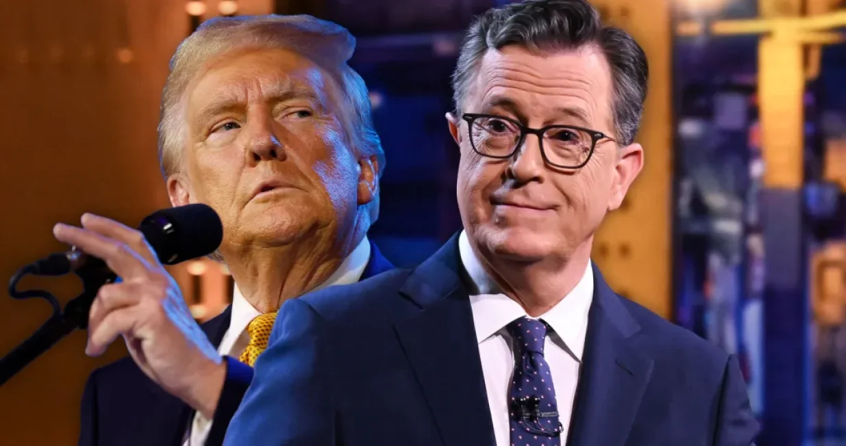 donald trump, stephen colbert/