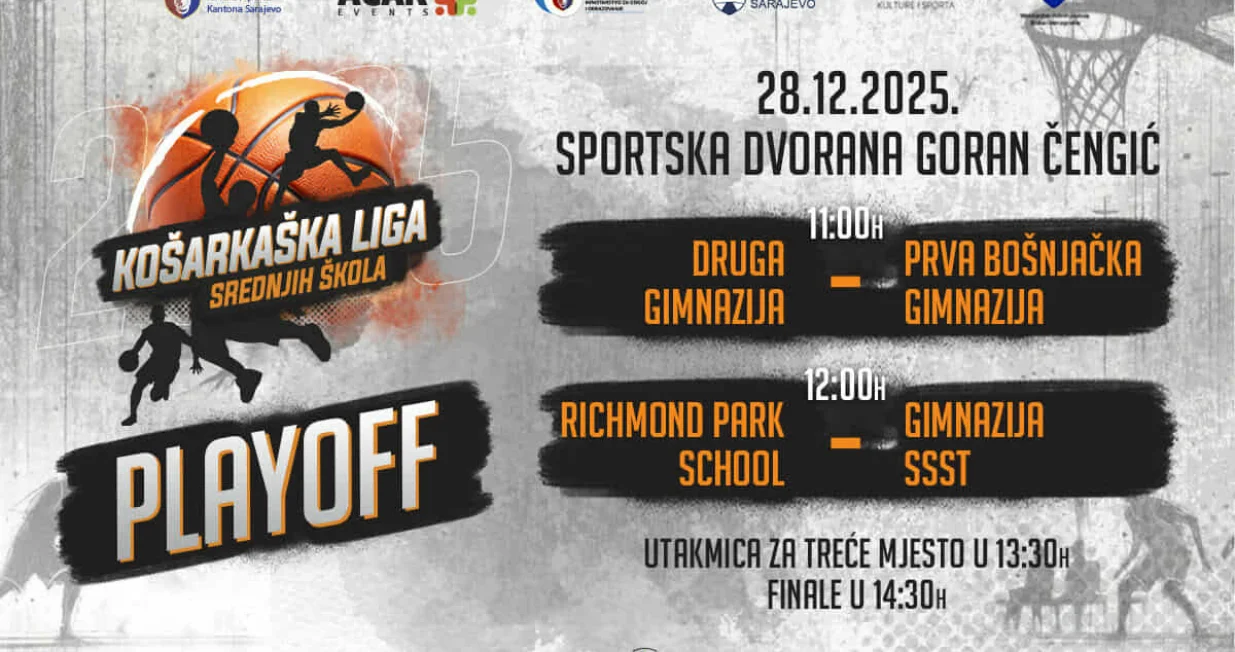 Playoff će biti održan u nedjelju 28. decembra 2025. godine u Sportskoj dvorani Goran Čengić u Sarajevu/Foto: 