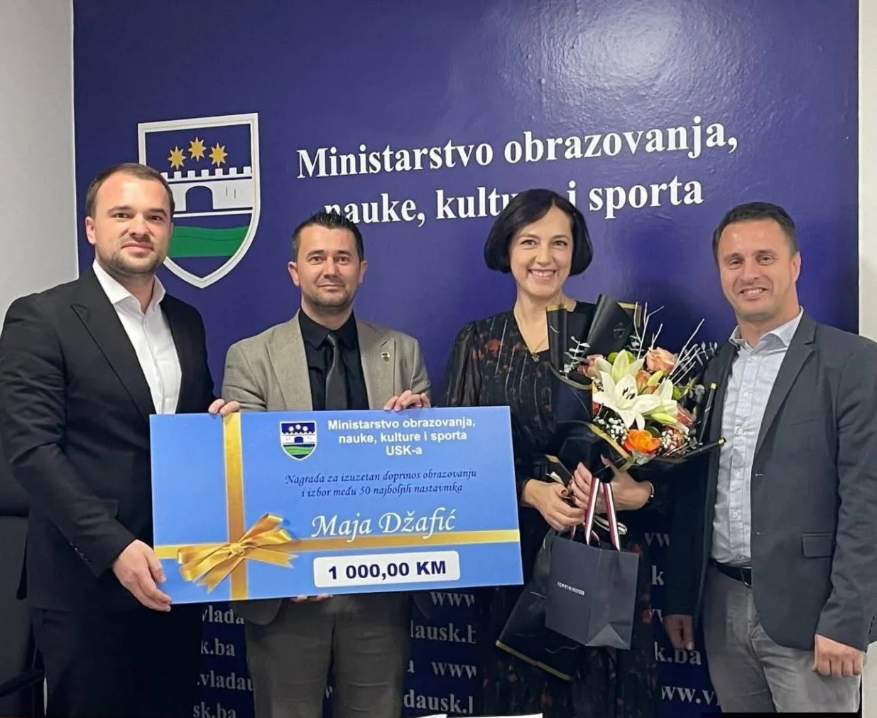 Prijem i podr&scaron;ka u ministarstvu obrazovanja USK/