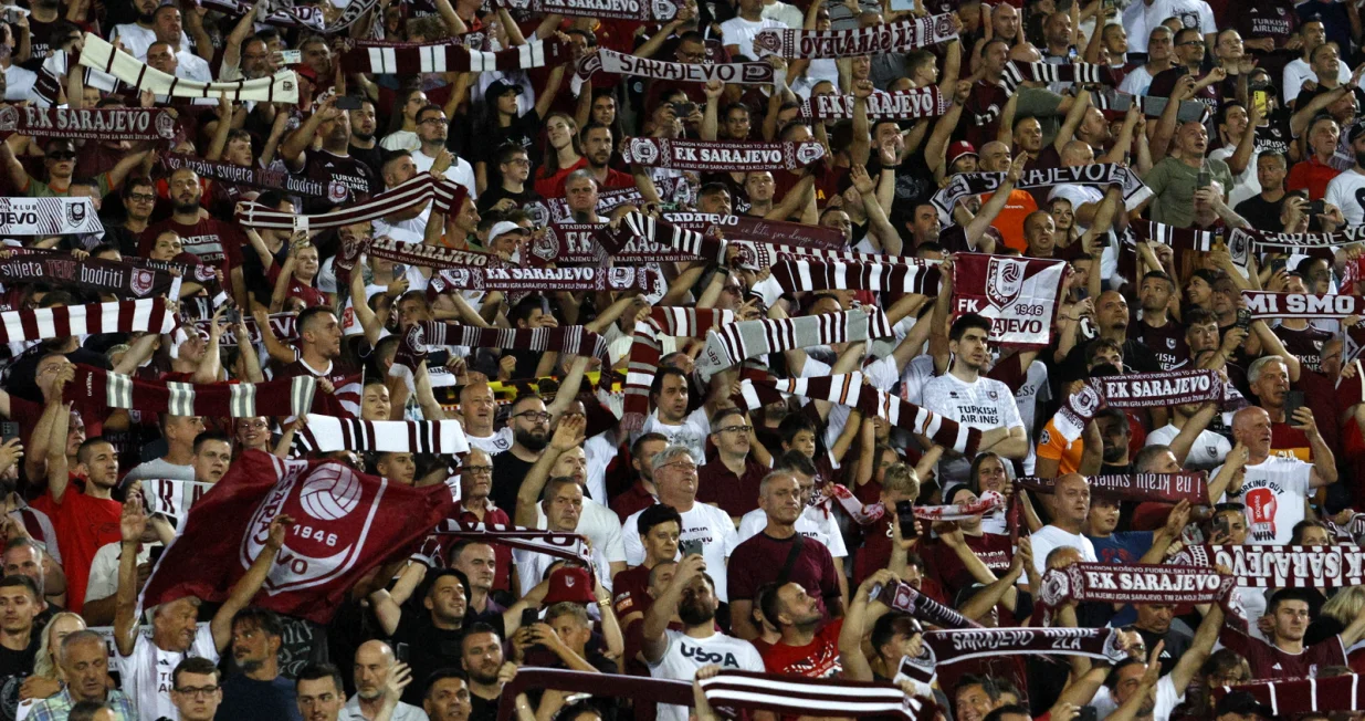 Navijači FK Sarajevo (FOTO: Sanel Konjhodžić/Sport1)/Foto: 