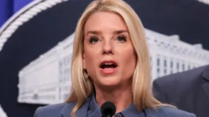 FILE PHOTO: U.S. Attorney General Pam Bondi speaks at a press conference following the arrest in the D.C. pipe bomber investigation, at the Justice Department in Washington, D.C., U.S., December 4, 2025. REUTERS/Jessica Koscielniak/File Photo/Jessica Koscielniak
