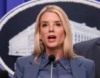 FILE PHOTO: U.S. Attorney General Pam Bondi speaks at a press conference following the arrest in the D.C. pipe bomber investigation, at the Justice Department in Washington, D.C., U.S., December 4, 2025. REUTERS/Jessica Koscielniak/File Photo/Jessica Koscielniak