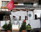 FILE PHOTO: Emergency personnel work at the site of an explosion and fire at Le Constellation bar, where several people died and others were injured after an explosion tore through a crowded New Year?s Eve party, according to Swiss police, in the upscale ski resort of Crans-Montana in southwestern Switzerland, January 1, 2026. REUTERS/Denis Balibouse/File Photo/Denis Balibouse