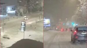 Mladić se zakačio za automobil i skijao glavnom saobraćajnicomVozač Toyote driftao po Sarajevu: Građani snimali događaj s balkona/Screenshot