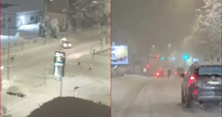 Mladić se zakačio za automobil i skijao glavnom saobraćajnicomVozač Toyote driftao po Sarajevu: Građani snimali događaj s balkona/Screenshot