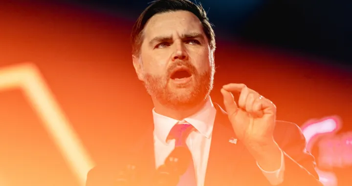 U.S. Vice President JD Vance closes out AmericaFest, the first Turning Point USA summit since the assassination of Charlie Kirk, in Phoenix, Arizona, U.S. December 21, 2025. REUTERS/Cheney Orr/Cheney Orr