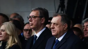 Željka Cvijanović, Aleksandar Vučić, Milorad Dodik, Trebinje, otvaranje nove bolnice/Srna