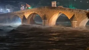 Pogledajte trenutno stanje u Konjicu – zastrašujući nivo rijeke/Screenshot