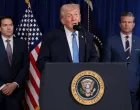 FILE PHOTO: U.S. President Donald Trump speaks as Secretary of State Marco Rubio and Secretary of Defense Pete Hegseth look on during a press conference following a U.S. strike on Venezuela where President Nicolas Maduro and his wife, Cilia Flores, were captured, from Trump's Mar-a-Lago club in Palm Beach, Florida, U.S., January 3, 2026. REUTERS/Jonathan Ernst/File Photo/Jonathan Ernst
