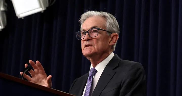 FILE PHOTO: FILE PHOTO: U.S. Federal Reserve Chair Jerome Powell holds a press conference following a two-day meeting of the Federal Open Market Committee, at the U.S. Federal Reserve in Washington, D.C., U.S., December 10, 2025. REUTERS/Kevin Lamarque/File Photo/Kevin Lamarque