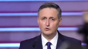 Predsjedavajući Predsjedništva Bosne i Hercegovine Željko Komšić i član Predsjedništva Bosne i Hercegovine dr. Denis Bećirović domaćini su prijema povodom Dana državnosti Bosne i Hercegovine, Vijećnica./Senad Gubelić