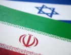 FILE PHOTO: Israel and Iran flags are seen in this illustration taken June 18, 2025. REUTERS/Dado Ruvic/Illustration/File Photo/Dado Ruvic