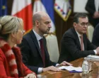 BEOGRAD, SRBIJA - 16. januar 2026:Predsjednik Srbije Aleksandar Vučić primio je u posjetu francuskog ministra za Evropu i vanjske poslove Jean-Noela Barrota, u petak 16. januara u Beogradu, Srbija (Filip Stevanovic - Anadolu Agency)/
