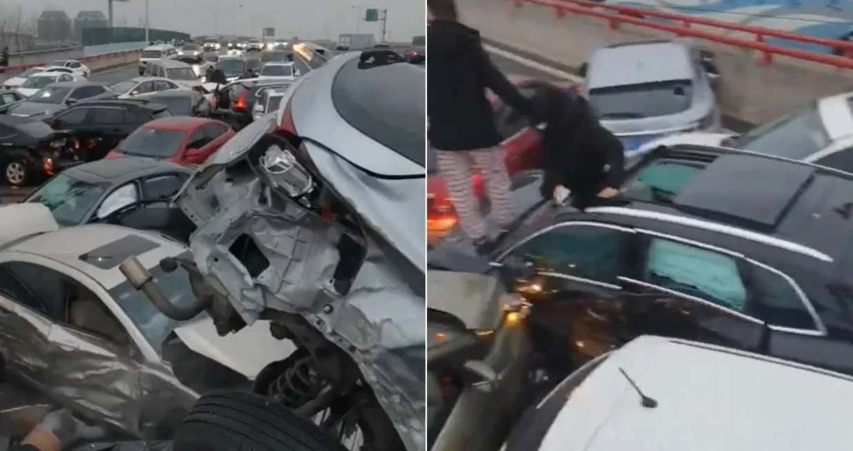 Svuda okolo su bili razbijeni dijelovi automobila/Screenshot/Almir Sarenkapa