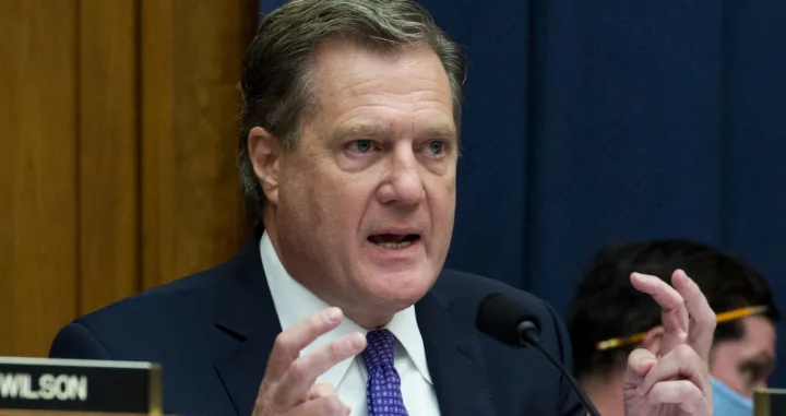 epa09495540 United States Representative Mike Turner (Republican of Ohio) questions the witnesses during a House Armed Services Committee hearing on 'Ending the U.S. Military Mission in Afghanistan' in the Rayburn House Office Building in Washington, DC, USA, 29 September 2021. EPA/Rod Lamkey/POOL/Rod Lamkey/Pool