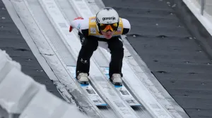Ski Jumping - Ski Jumping World Cup - Sapporo, Japan - January 17, 2026 Slovenia's Domen Prevc in action during the men's large hill REUTERS/Issei Kato/Foto: Issei Kato