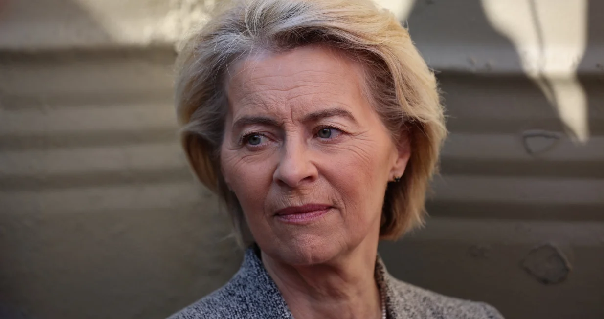 European Commission President Ursula von der Leyen looks on during a tour along the UN-controlled buffer zone in Nicosia, Cyprus, January 15, 2026. REUTERS/Yiannis Kourtoglou/Yiannis Kourtoglou
