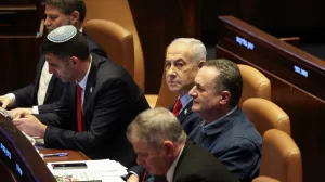Israeli Prime Minister Benjamin Netanyahu attends a session at the plenum of the Knesset, Israel's parliament, in Jerusalem January 5, 2026. REUTERS/Ronen Zvulun/Ronen Zvulun