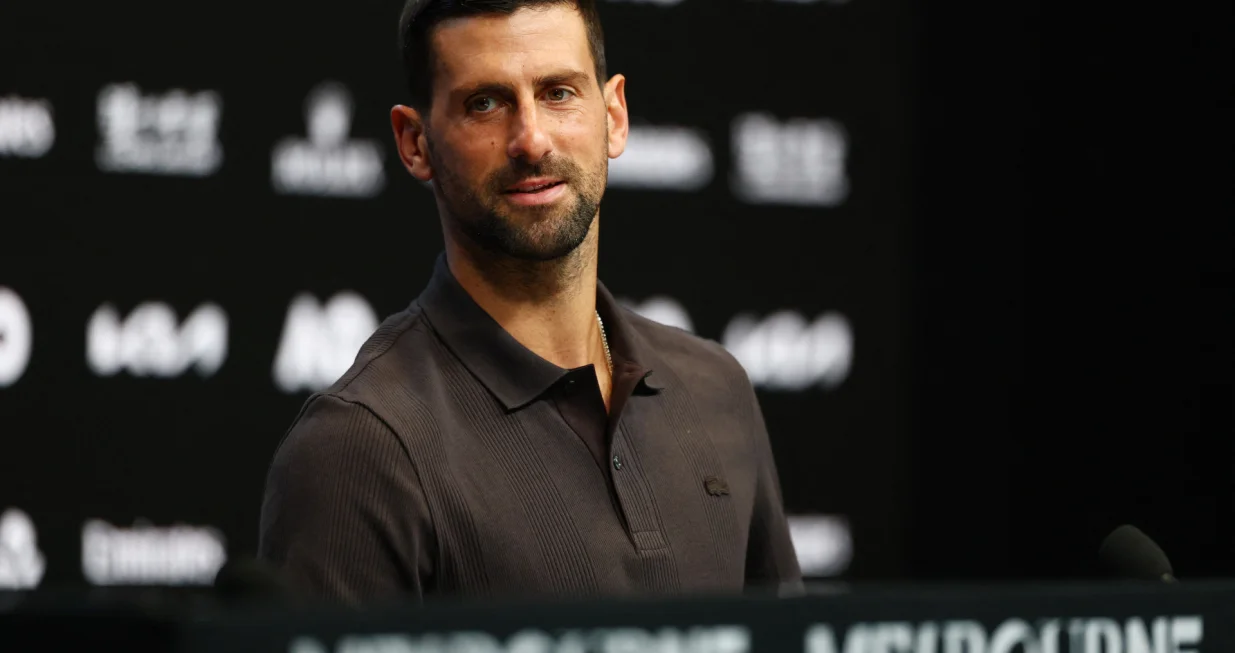 Tennis - Australian Open - Melbourne Park, Melbourne, Australia - January 17, 2026 Serbia's Novak Djokovic during the press conference REUTERS/Tingshu Wang/Foto: Tingshu Wang