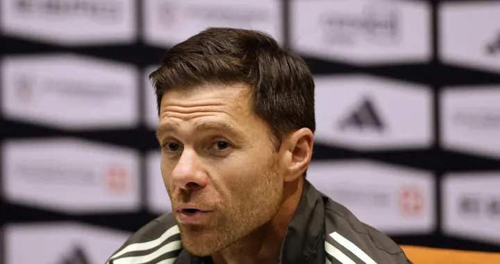 Soccer Football - Spanish Super Cup - Final - Real Madrid Press Conference - King Abdullah Sport City Stadium, Jeddah, Saudi Arabia - January 10, 2026 Real Madrid coach Xabi Alonso during the press conference REUTERS/Vincent West/Foto: Vincent West