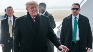 U.S. President Donald Trump after disembarking Air Force One en route to the World Economic Forum in Davos, at Zurich International Airport in Zurich, Switzerland January 21, 2026. REUTERS/Jonathan Ernst/Jonathan Ernst