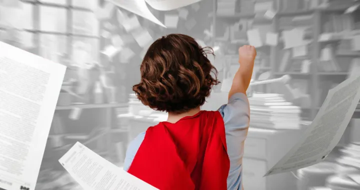 Vizual za kolumnu Eldine Zolj Balenović, Svako nevrijeme rađa svoje heroje/Benjamin Krnić