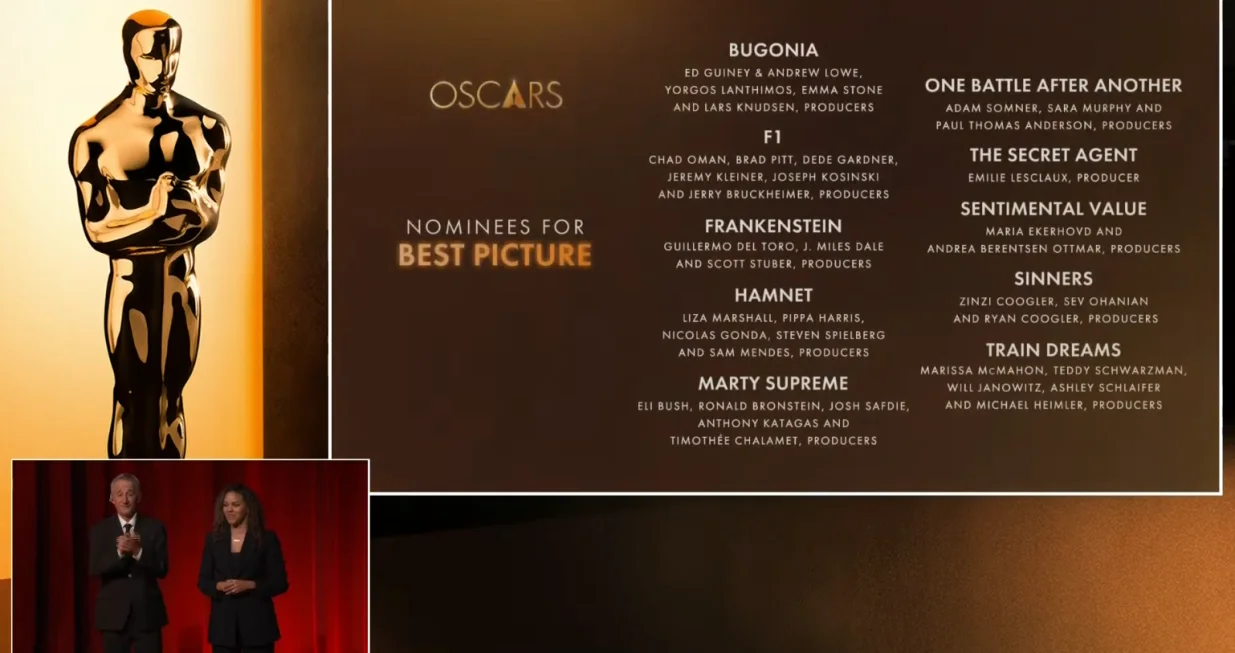 nominacije, oscari, oskari, filmovi, nagrade/Screenshot