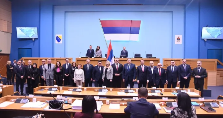 Narodna skup&scaron;tina Republike Srpske, izbor druge vlade Save Minića, polaganje zakletve/