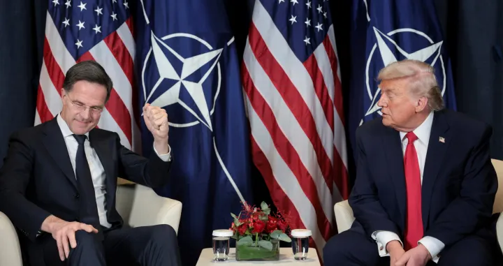 U.S. President Donald Trump holds a bilateral meeting with NATO Secretary General Mark Rutte at the World Economic Forum (WEF) in Davos, Switzerland, January 21, 2026. REUTERS/Jonathan Ernst/Jonathan Ernst