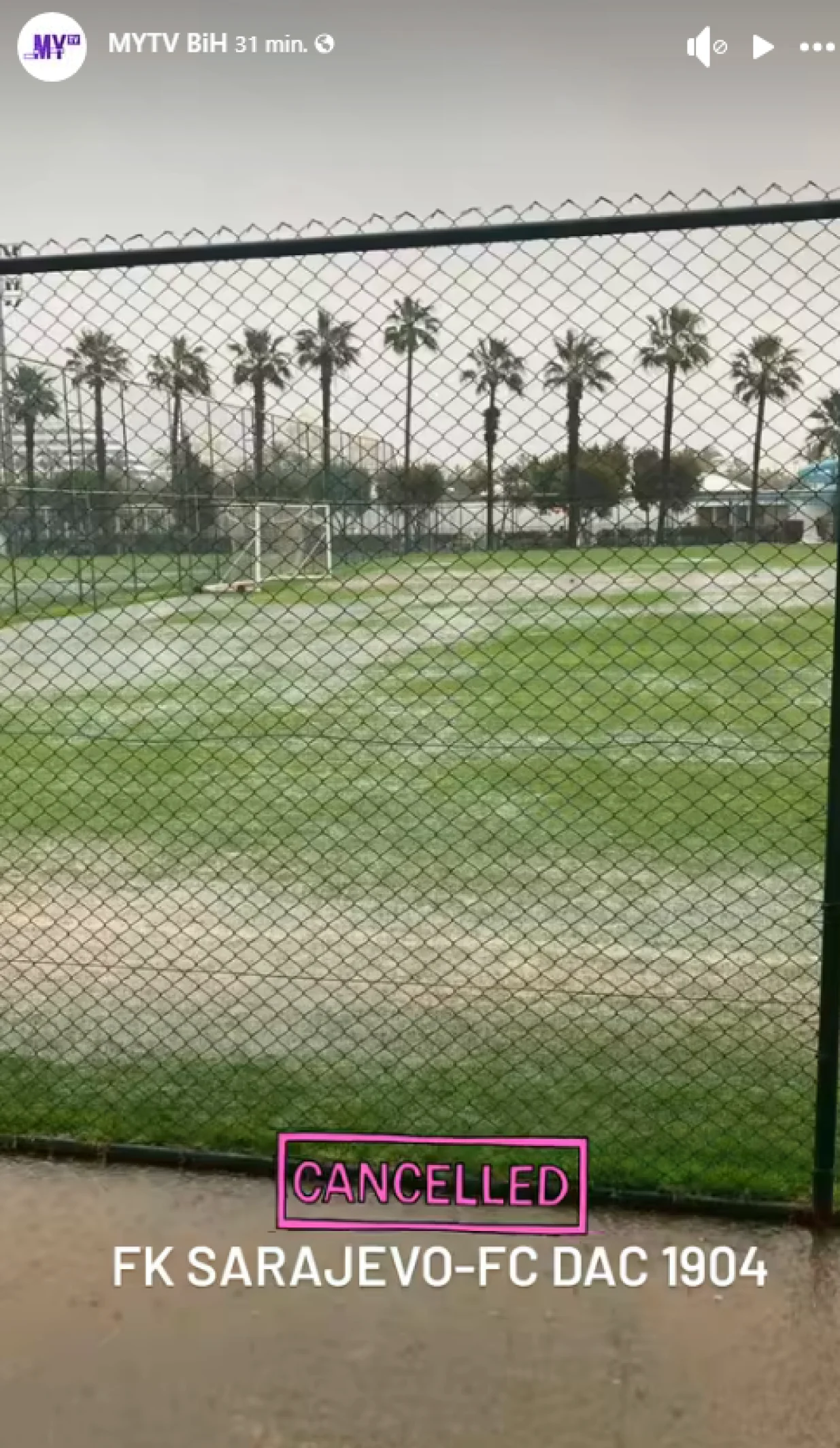 Utakmica Sarajeva otkazana/Foto: 