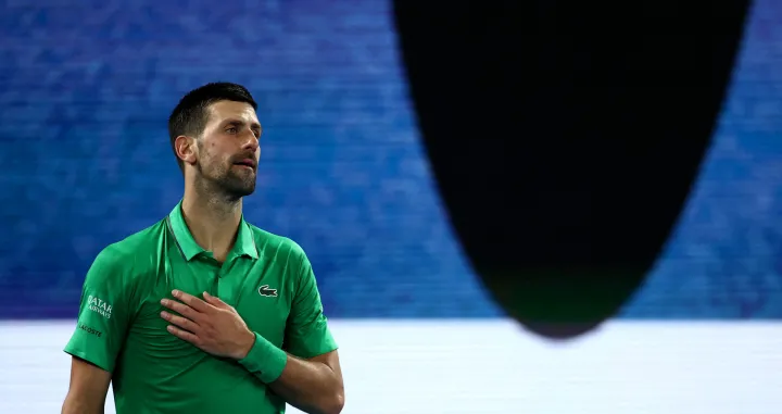 Tennis - Australian Open - Melbourne Park, Melbourne, Australia - January 24, 2026 Serbia's Novak Djokovic reacts during his third round match against Netherlands' Botic van de Zandschulp REUTERS/Tingshu Wang/Foto: Tingshu Wang