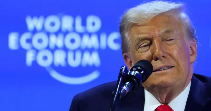 U.S. President Donald Trump attends the 56th annual World Economic Forum (WEF) meeting in Davos, Switzerland, January 21, 2026. REUTERS/Denis Balibouse  TPX IMAGES OF THE DAY/Denis Balibouse