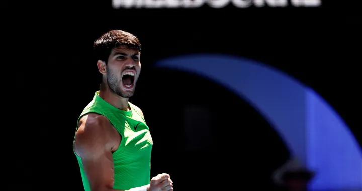 Tennis - Australian Open - Melbourne Park, Melbourne, Australia - January 25, 2026 Spain's Carlos Alcaraz reacts during his fourth round match against Tommy Paul of the U.S. REUTERS/Tingshu Wang  TPX IMAGES OF THE DAY/Foto: Tingshu Wang