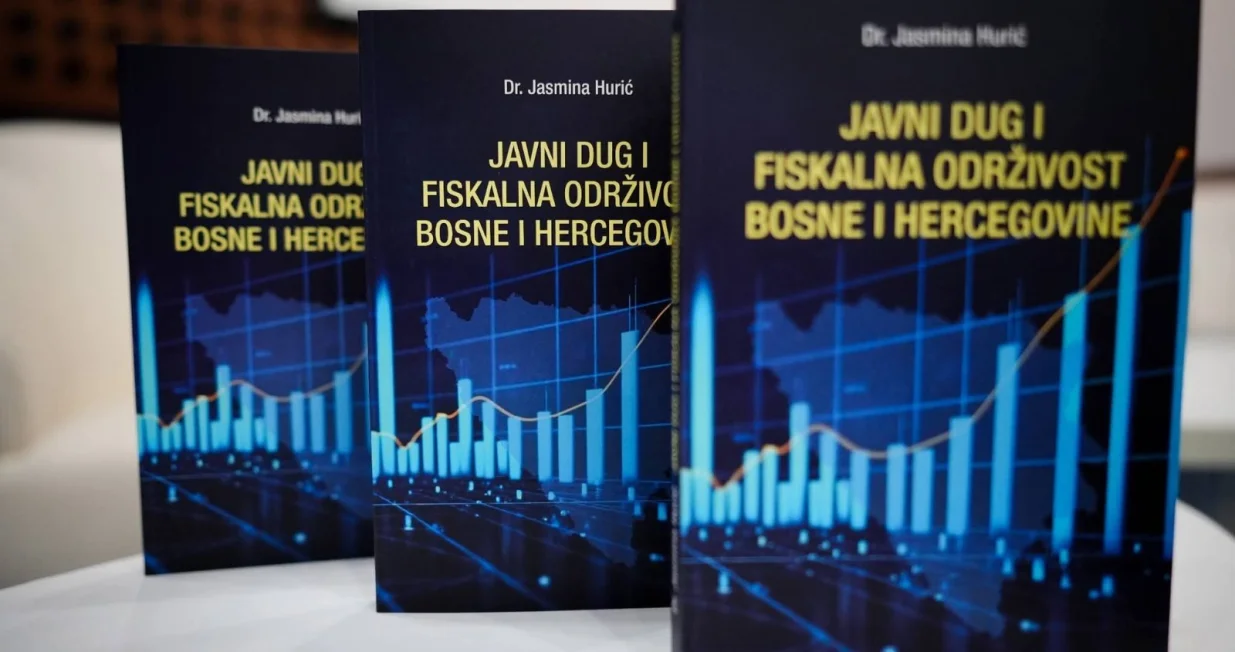Knjiga Javni dug i fiskalna održivost Bosne i Hercegovine autorice dr. Jasmine Hurić/
