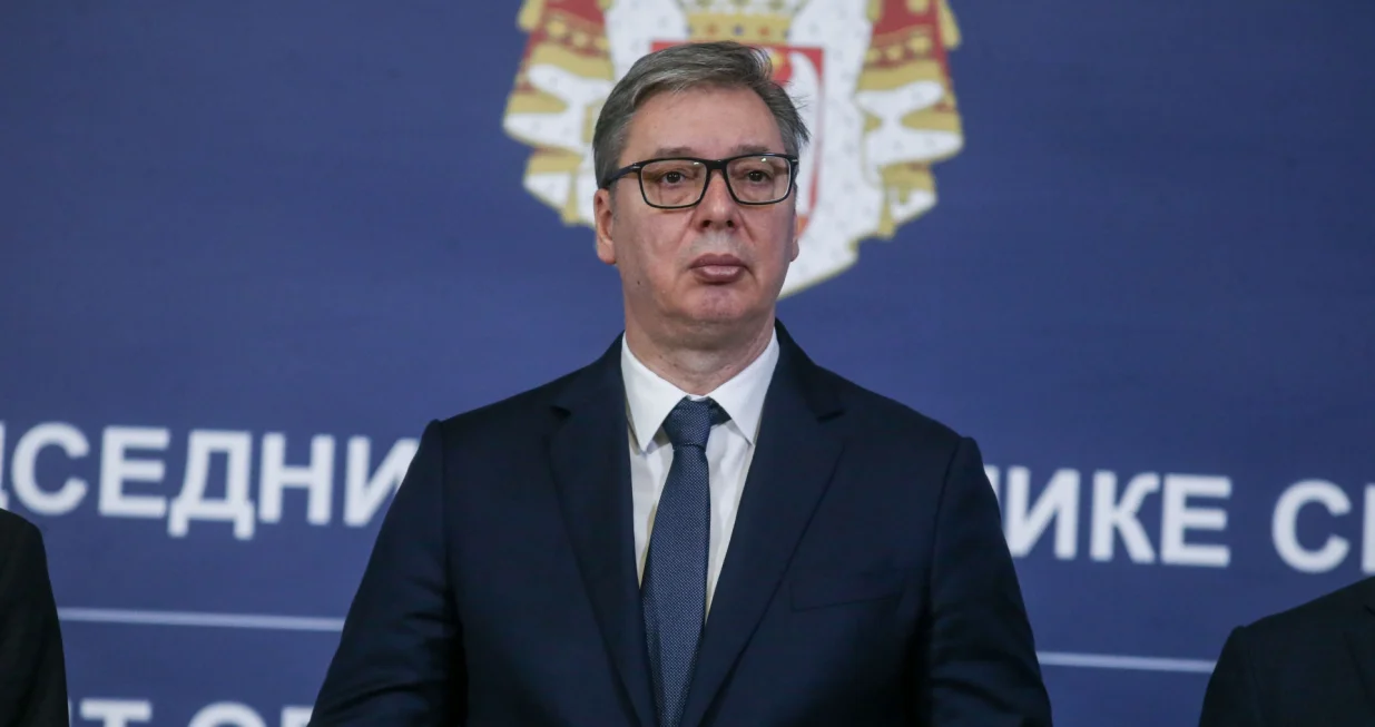 BEOGRAD, SRBIJA - 16. januar 2026:Predsjednik Srbije Aleksandar Vučić primio je u posjetu francuskog ministra za Evropu i vanjske poslove Jean-Noela Barrota, u petak 16. januara u Beogradu, Srbija (Filip Stevanovic - Anadolu Agency)/