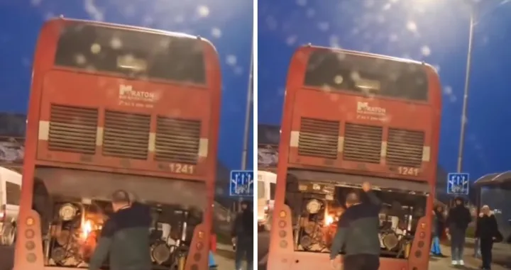 Požar na motoru autobusa, vozač reagovao/Dru&scaron;tvene Mreže